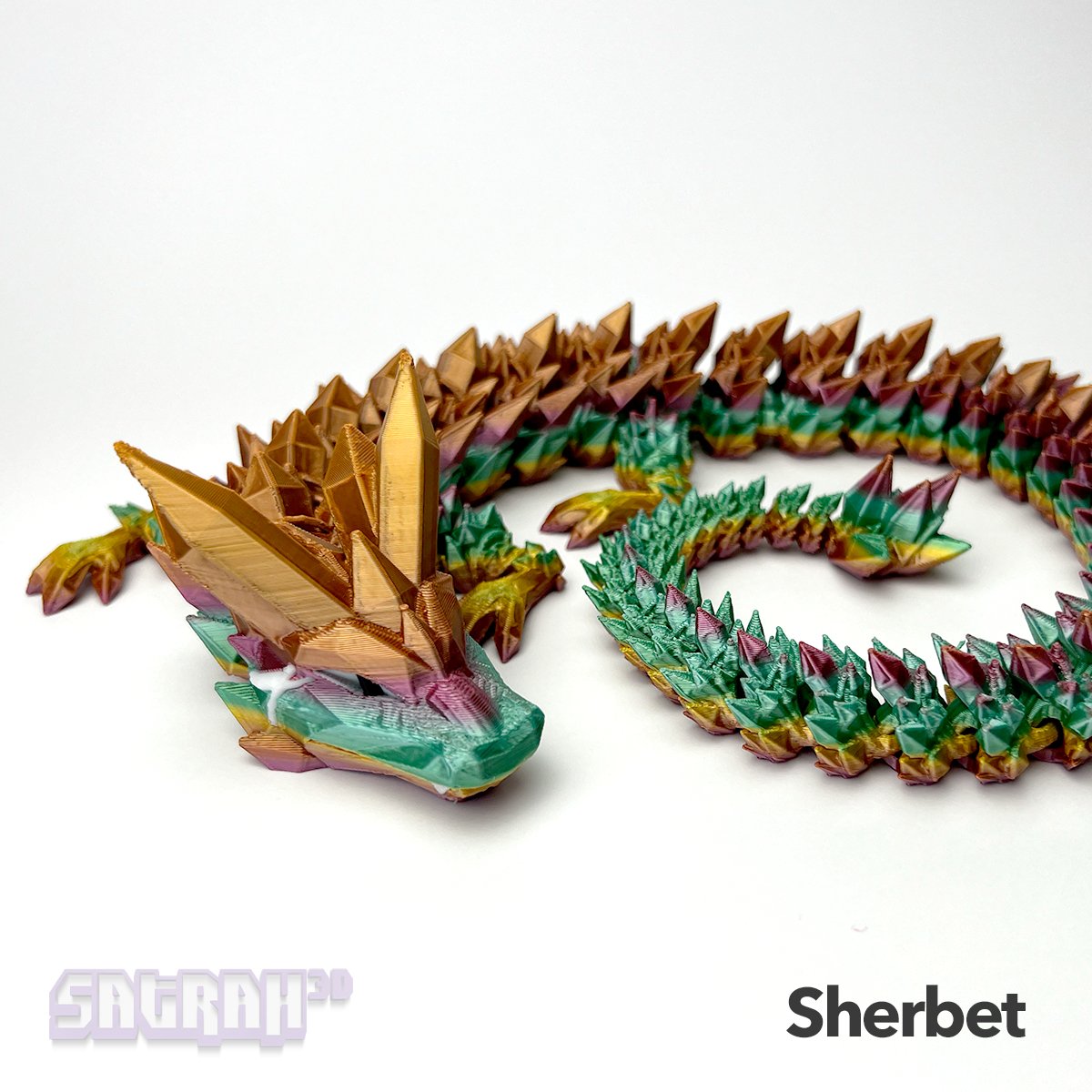 Crystal Dragon Articulated Fidget - Satrah 3D