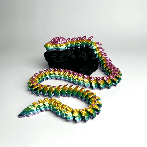 3D Printed Animal - Crystal Snake Articulated Fidget