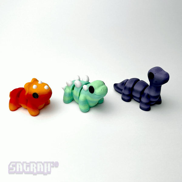 3D Printed Animal - Dino Chonkz Mini Fidgets