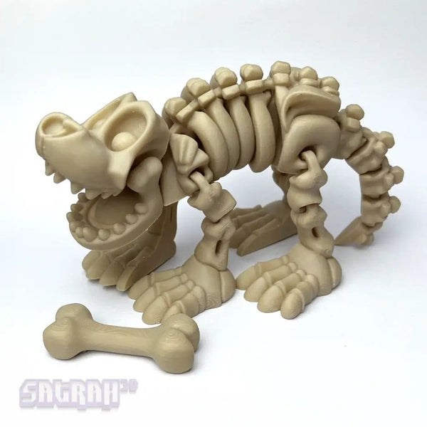 3D Printed Animal - Dog Flexi Skeleton Fidget