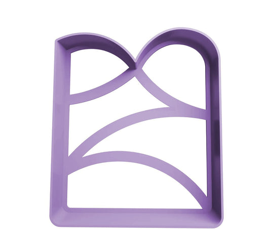 Double arch cookie cutter style 2, 3D printed in purple PLA by Satrah 3D