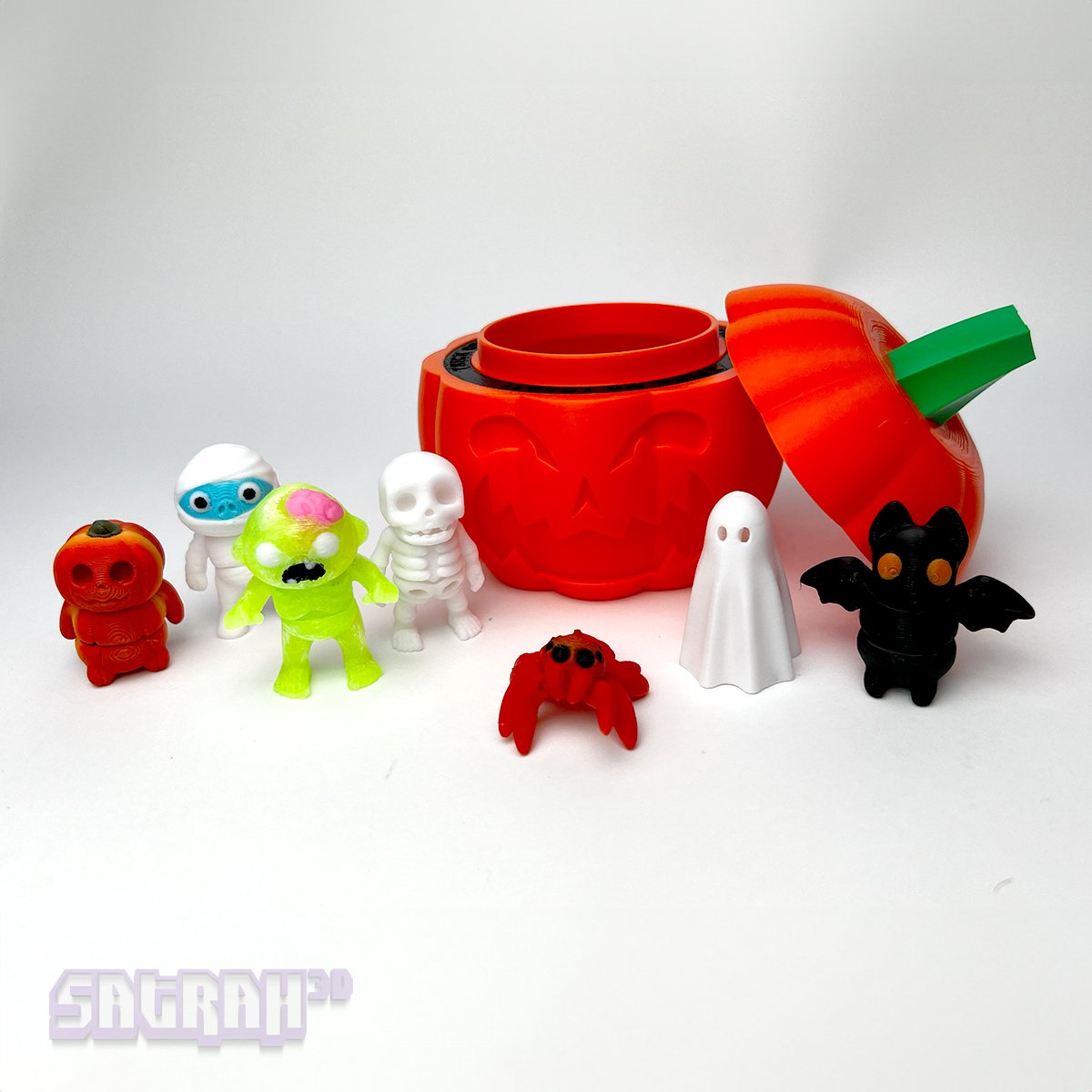 Halloween Fidget Pack – 7 Spooky Mini Fidgets in Pumpkin Container