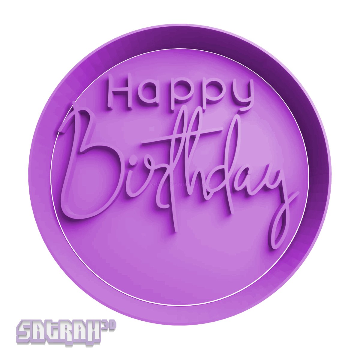 Happy Birthday Cookie Cutter - Style 1 - Satrah 3D