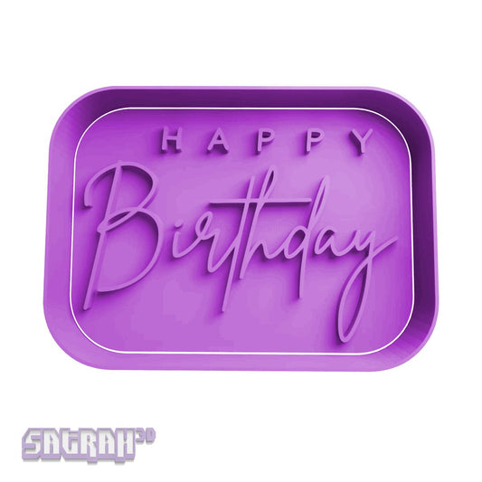 Happy Birthday Cookie Cutter - Style 2