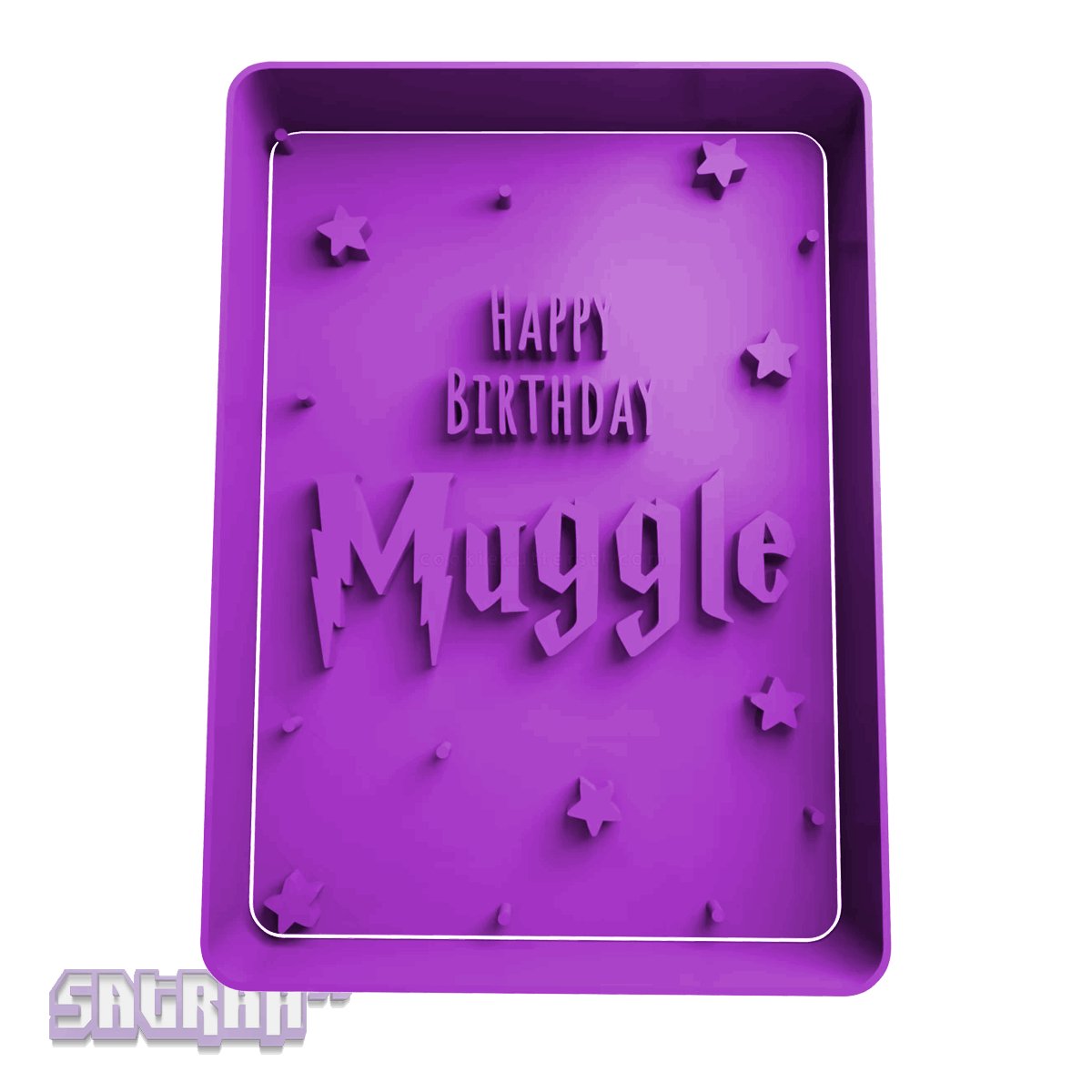 Happy Birthday Muggle Cookie Cutter - Satrah 3D