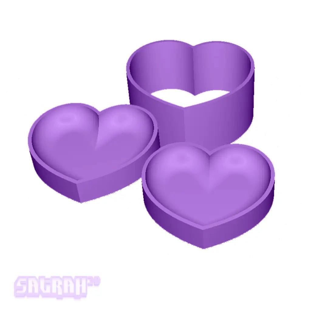 Heart Bath Bomb Moulds - Satrah 3D