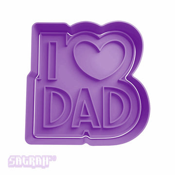 I Love Dad Cookie Cutter - Satrah 3D