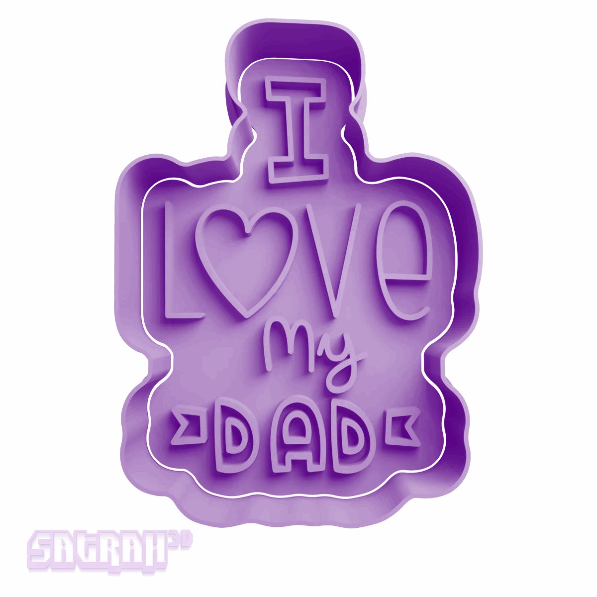 I Love My Dad Cookie Cutter - Satrah 3D