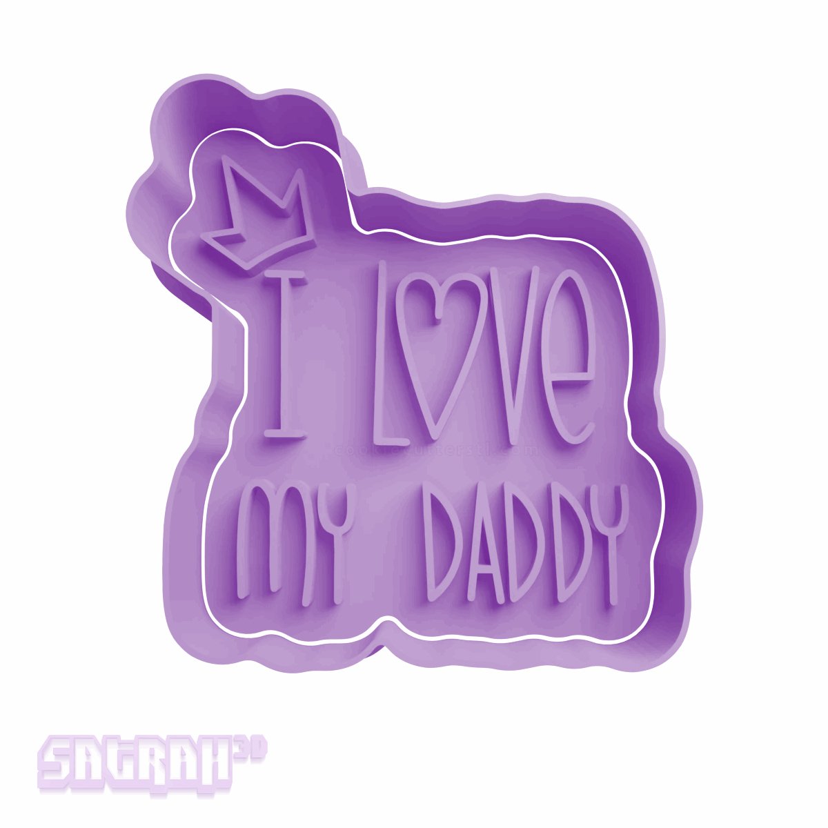 I Love My Daddy Cookie Cutter - Satrah 3D