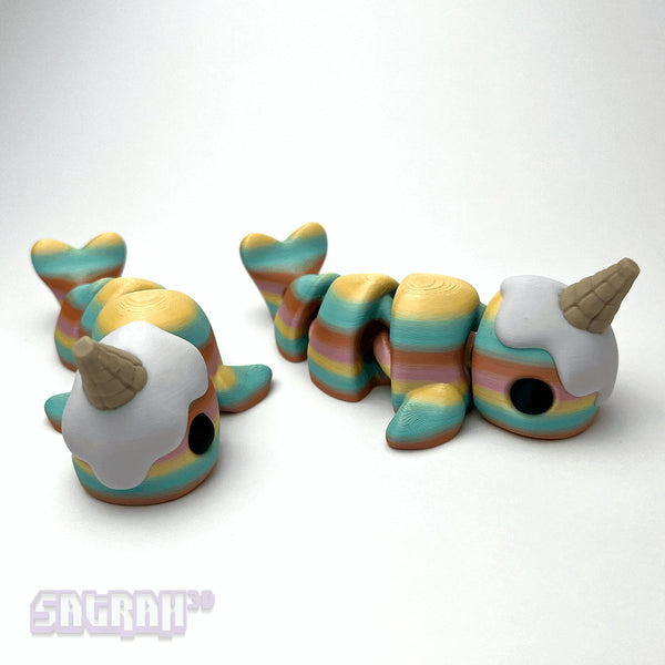 3D Printed Animal - Ice Cream Narwhal