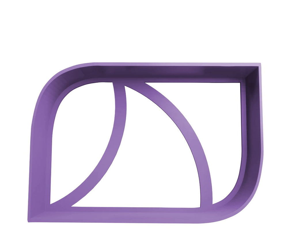 Long leaf cookie cutter, 3D printed in purple PLA by Satrah 3D