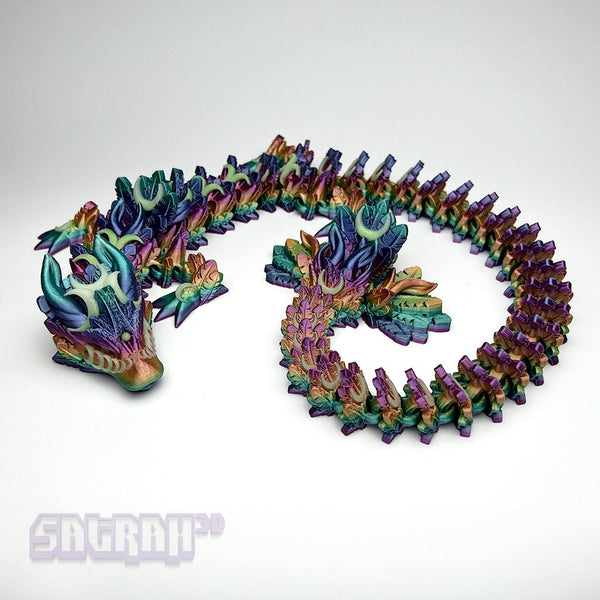 Lunar Articulated Dragon 3D Printed