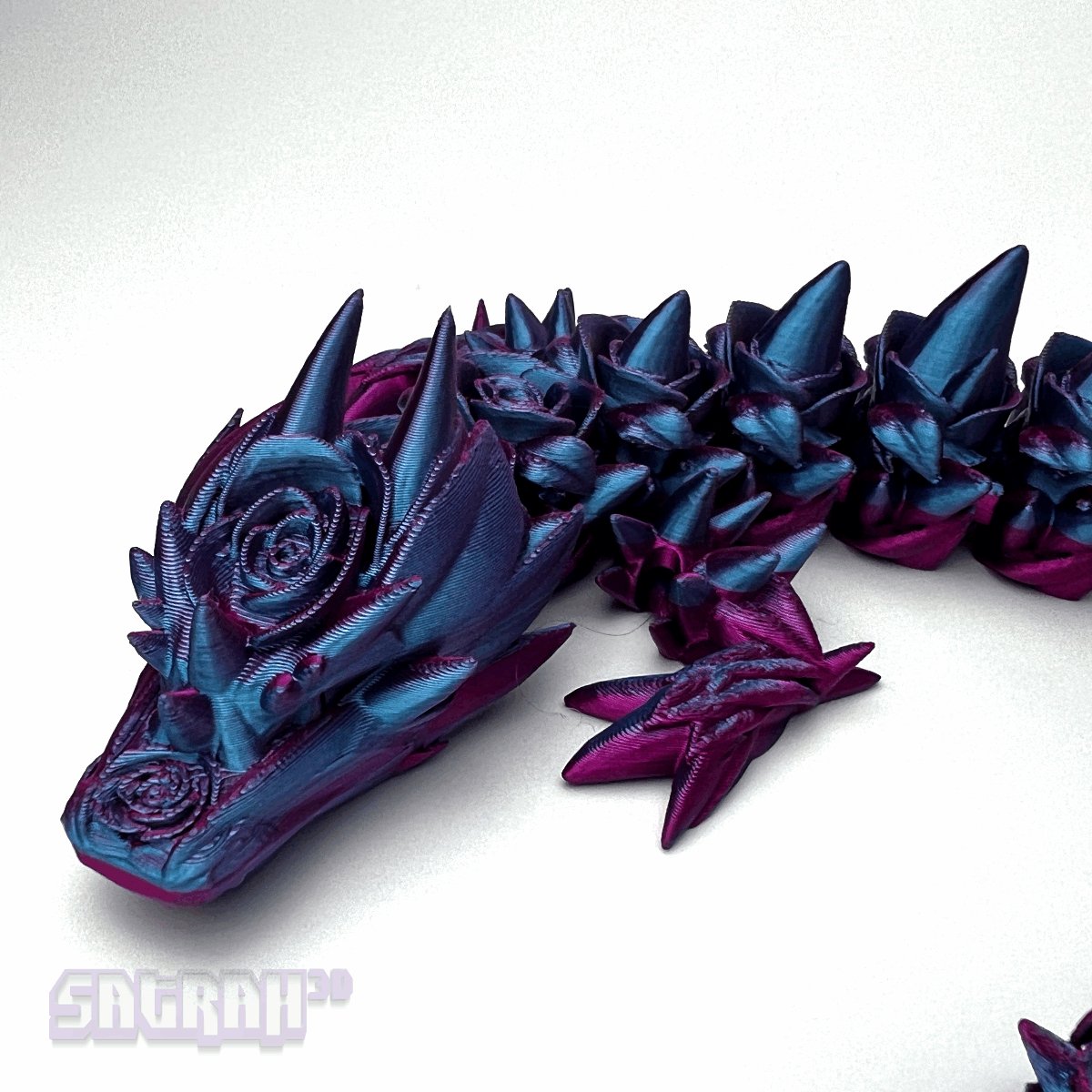 Rose Dragon | Valentines Rose Articulated Fidget - Satrah 3D