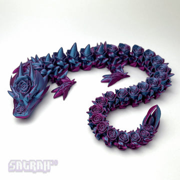 Rose Dragon | Valentines Rose Articulated Fidget - Satrah 3D