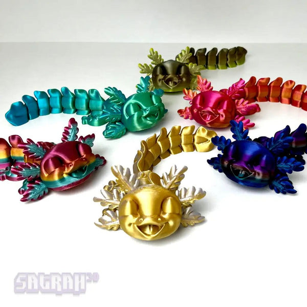3D Printed Animal - Smiling Axolotl Fidget