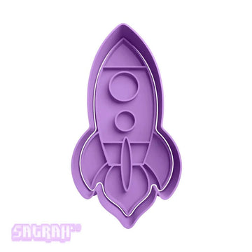 Space Rocket Cookie Cutter - Satrah 3D