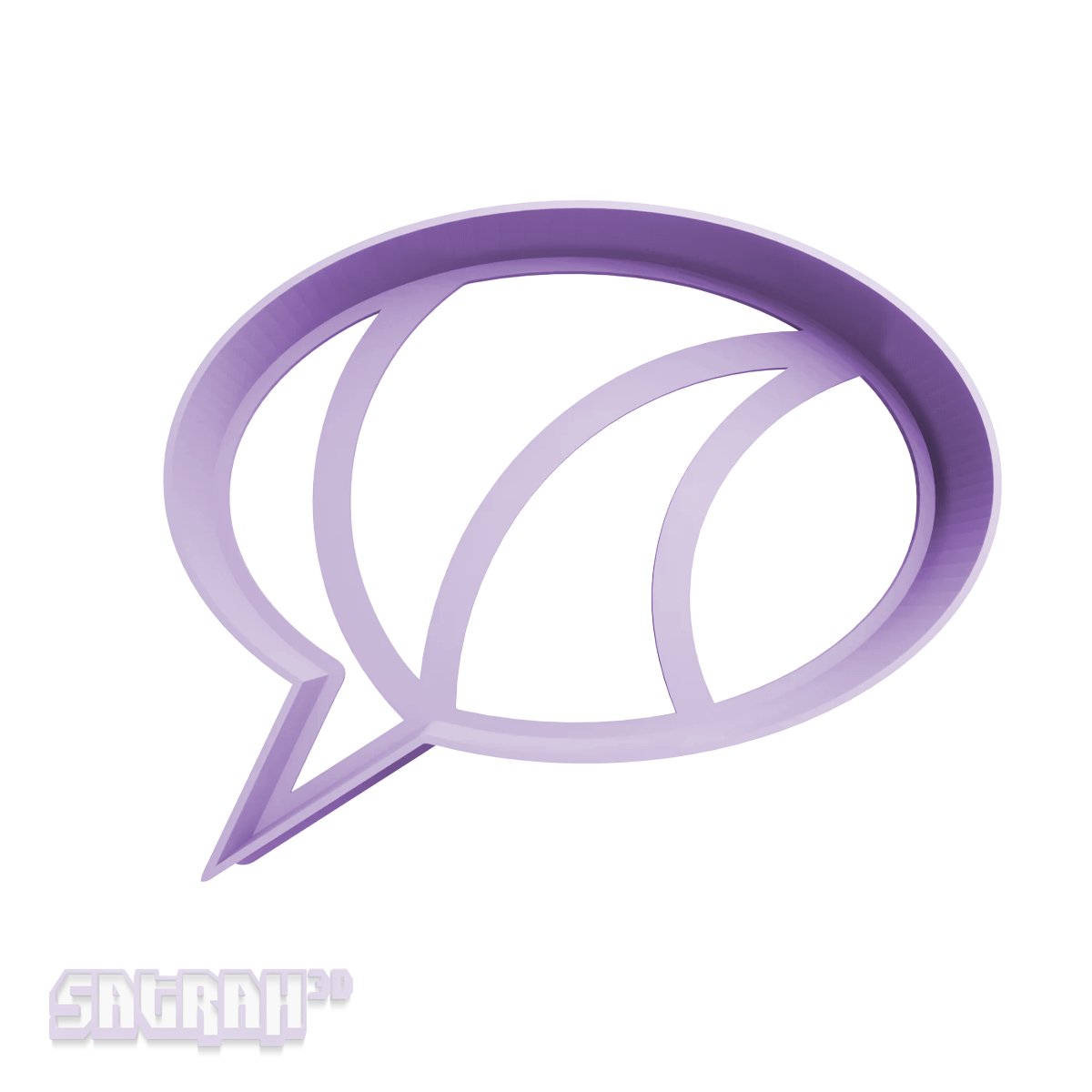 Speech Bubble Cookie Cutter - Satrah 3D