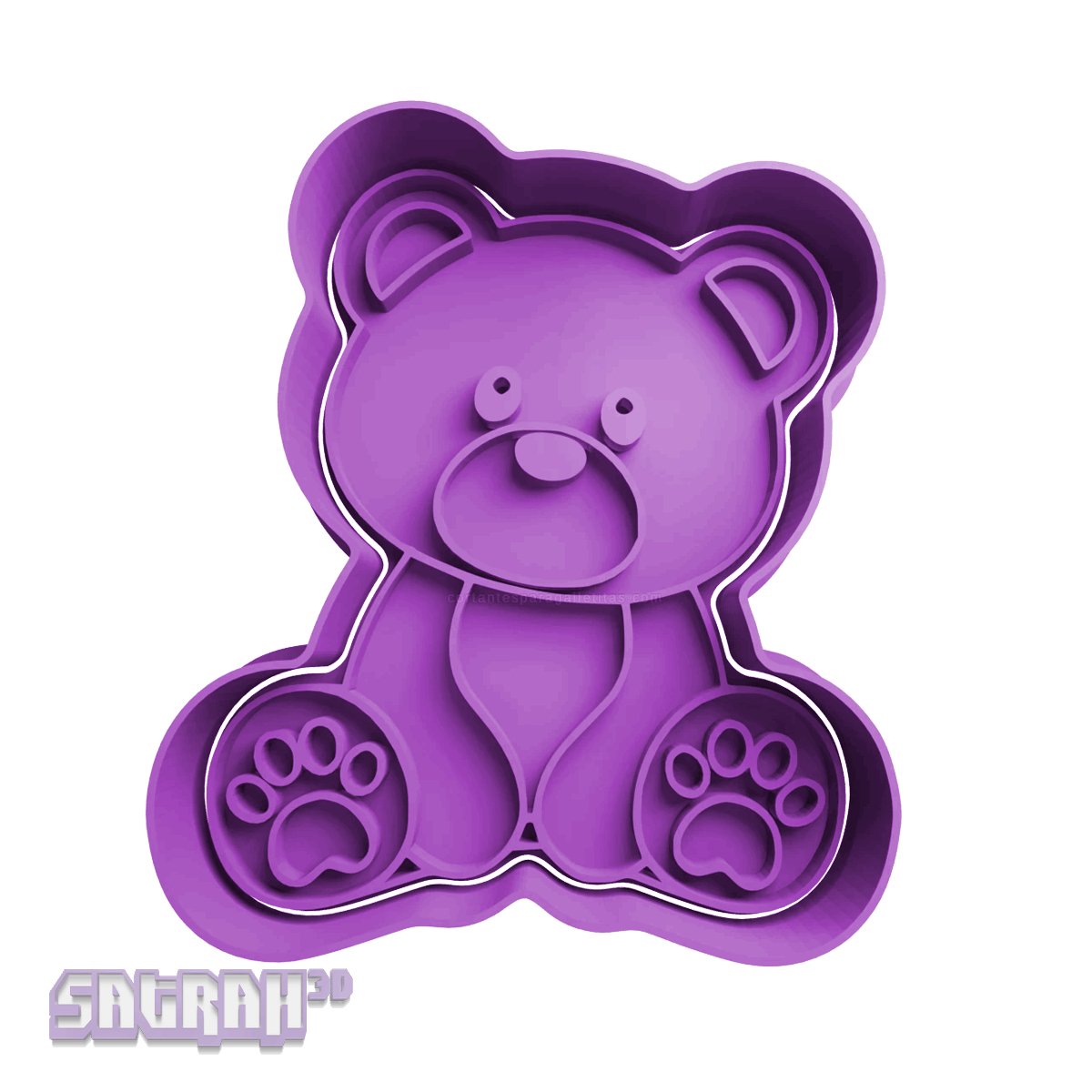 Teddy Bear Cookie Cutter - Satrah 3D