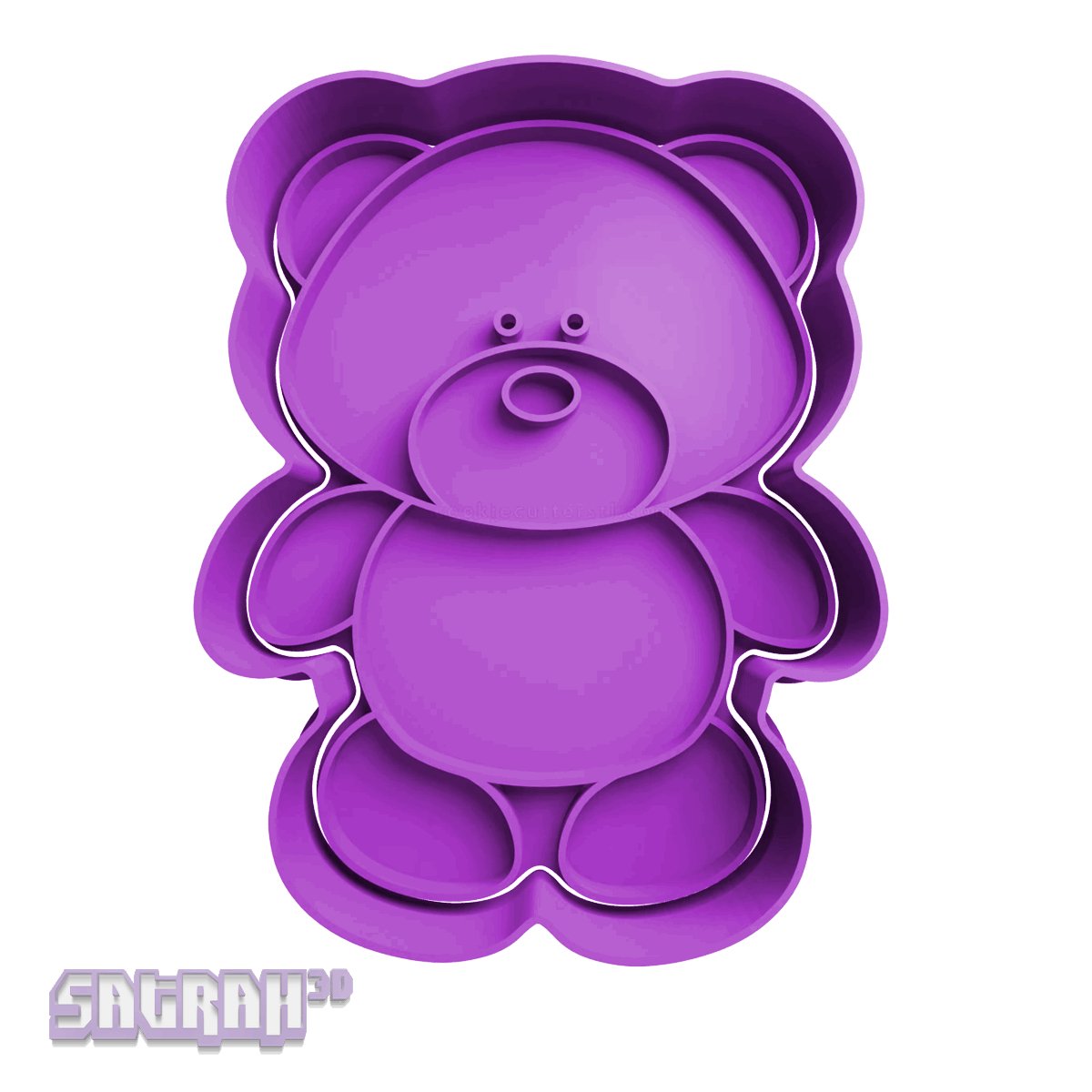 Teddy Bear Cookie Cutter Style 2 - Satrah 3D