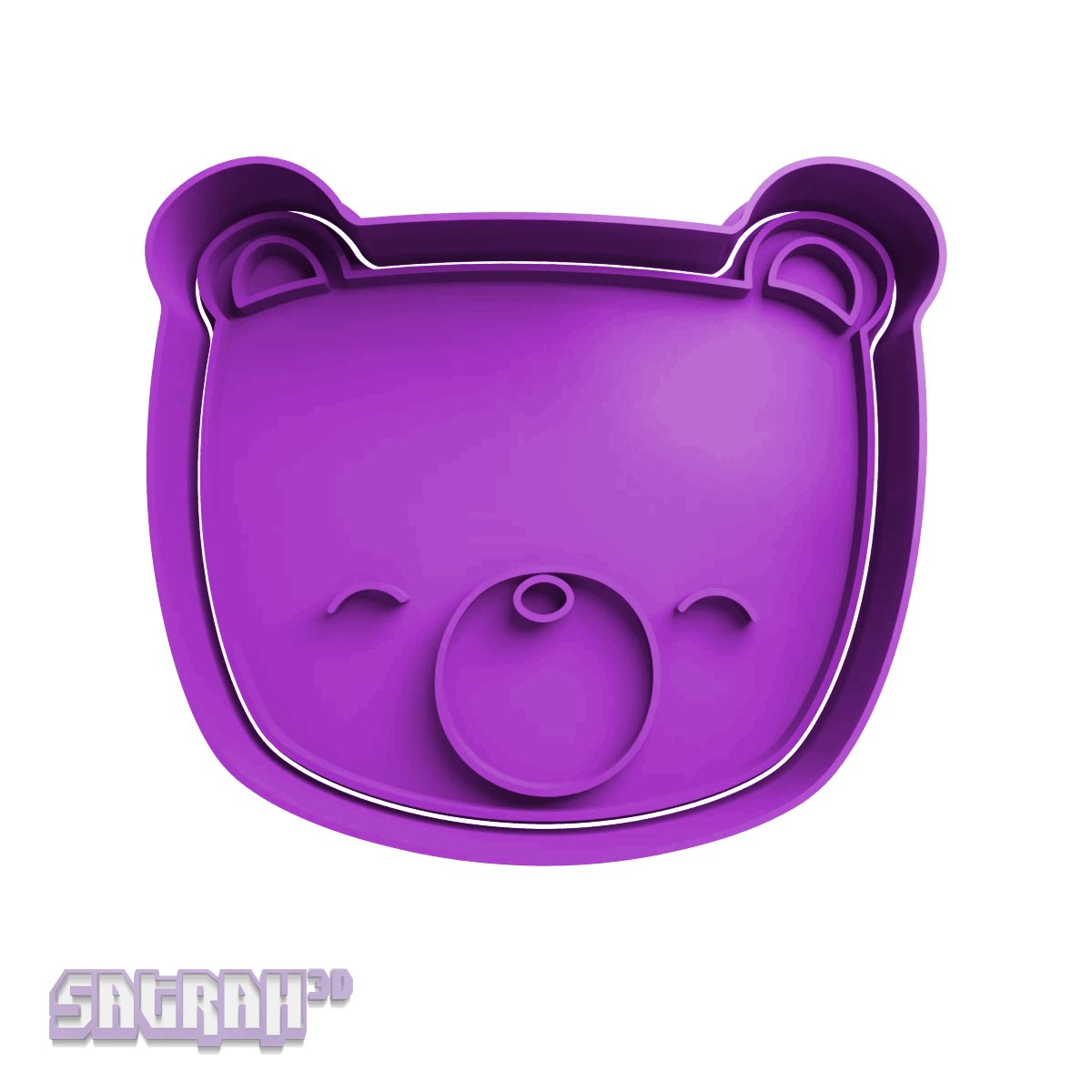 Teddy Bear Cookie Cutter Style 3 - Satrah 3D