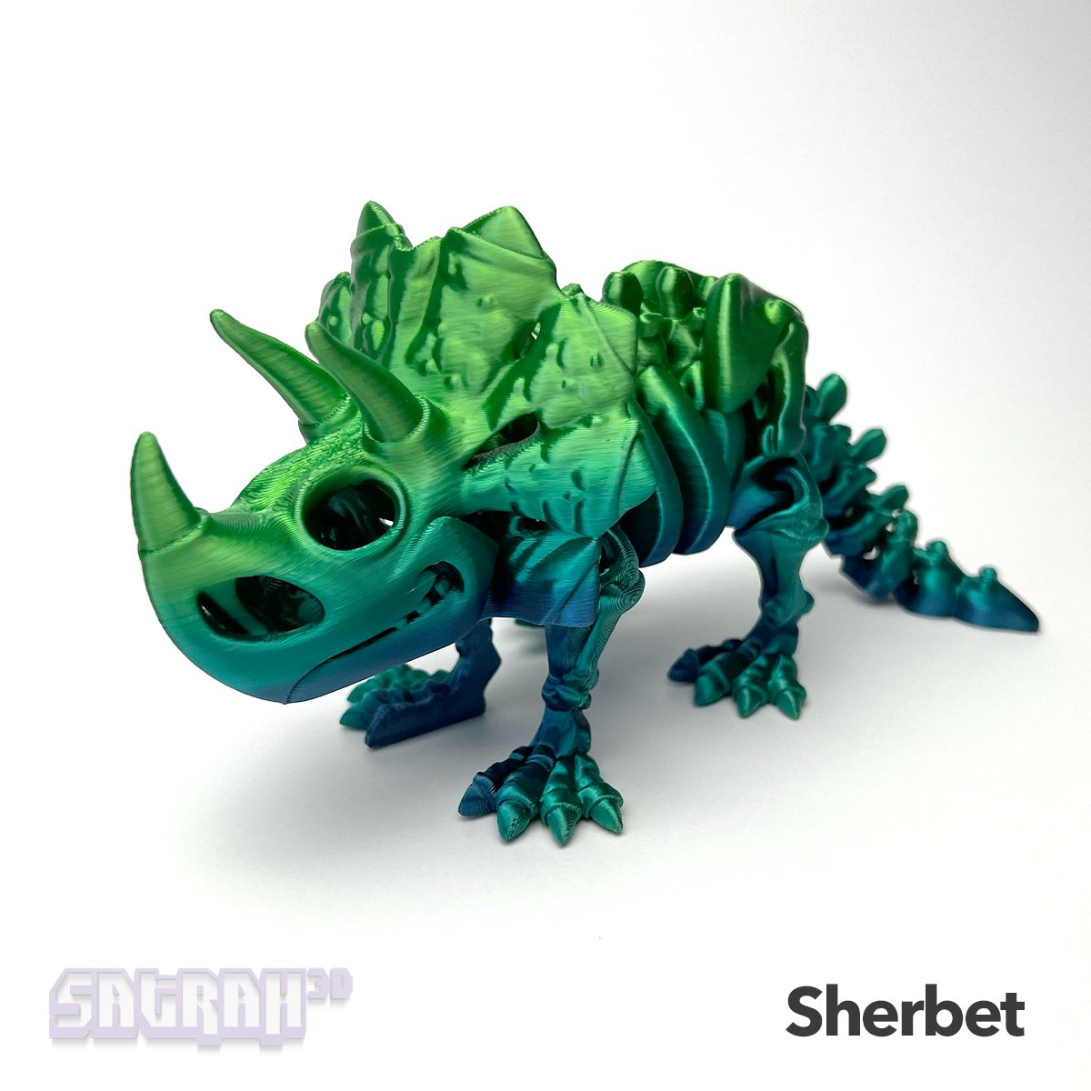 Triceratops Flexi Skeleton - Satrah 3D