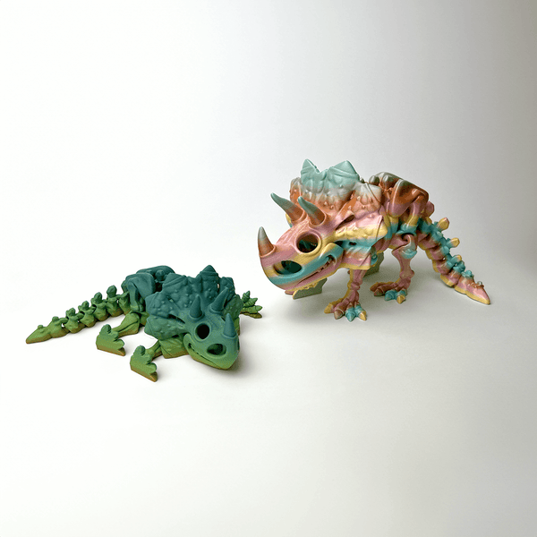 3D Printed Animal - Triceratops Flexi Skeleton