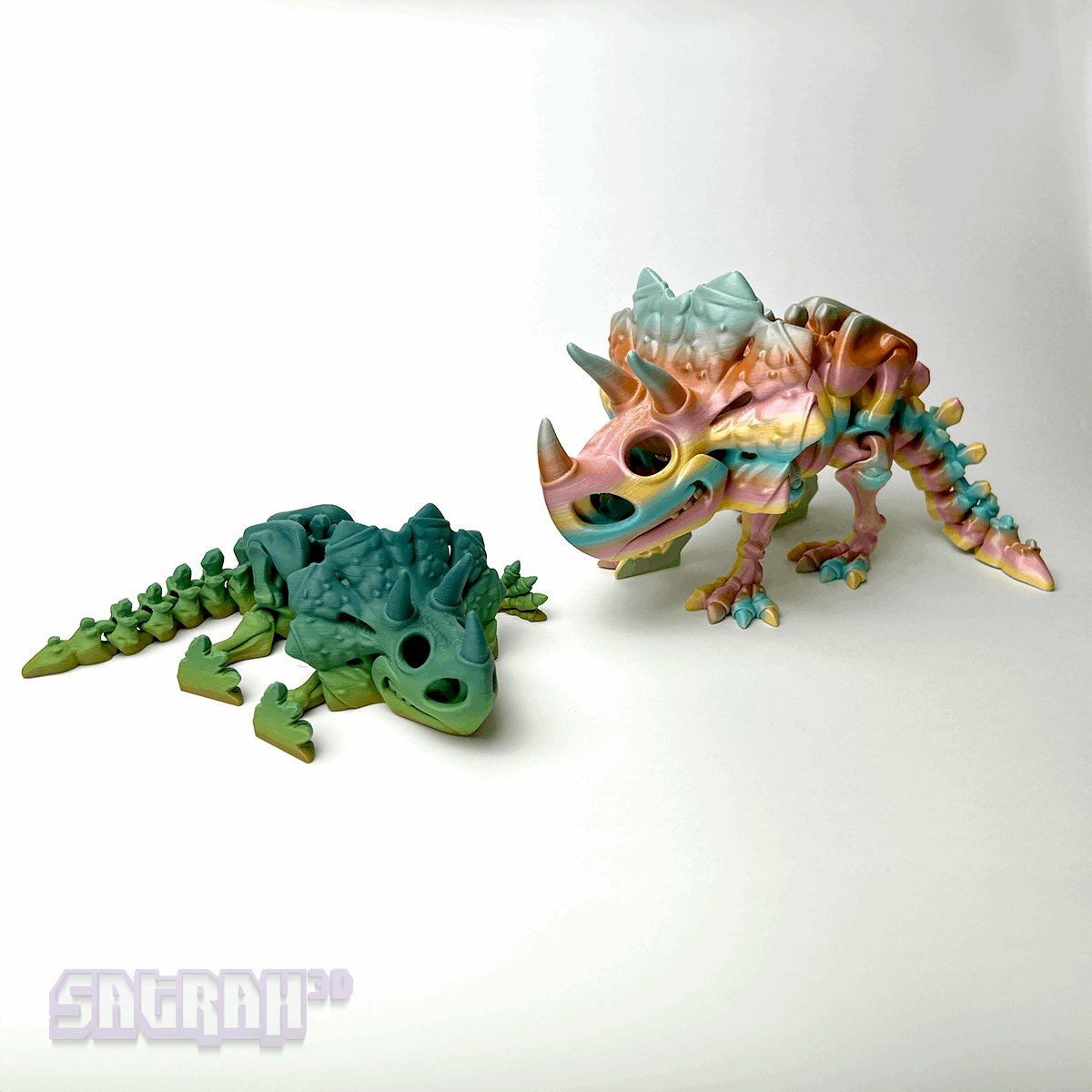 Triceratops Flexi Skeleton - Satrah 3D