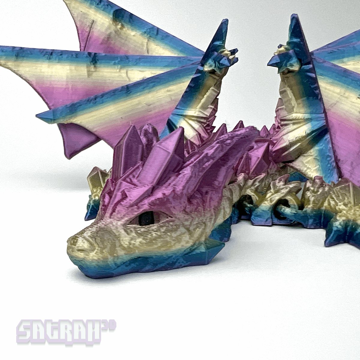 Wolf Dragon | Articulated Wolf Dragon Fidget - Satrah 3D