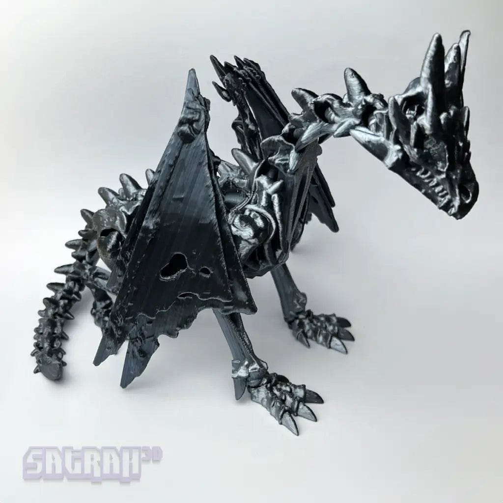 Wraithwing Dragon | Articulated Skeleton Dragon Fidget - Satrah 3D