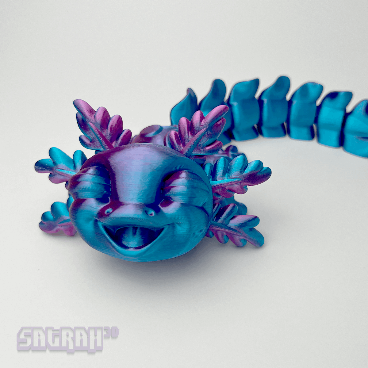 Squinting Happy Axolotl | Satrah 3D