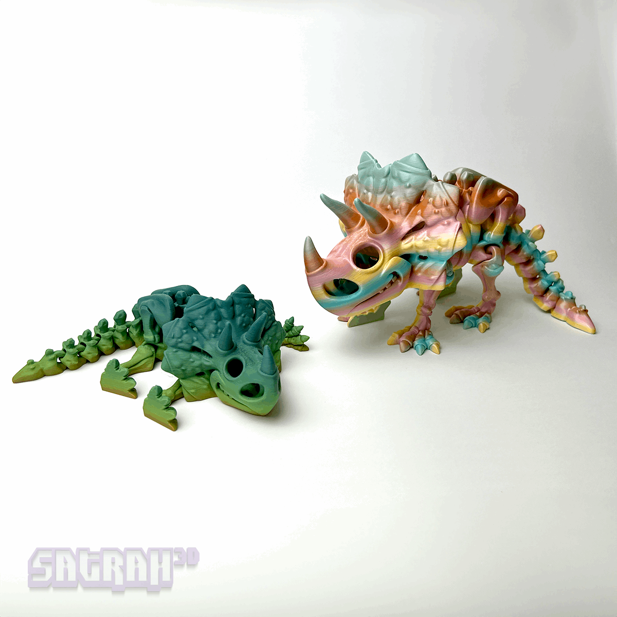 Triceratops Flexi Skeleton | Satrah 3D