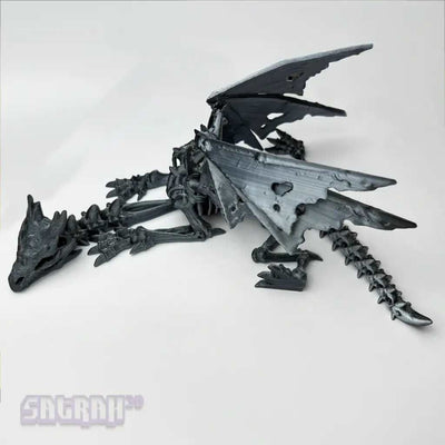 Wraithwing Dragon | Articulated Skeleton Dragon Fidget | Satrah 3D