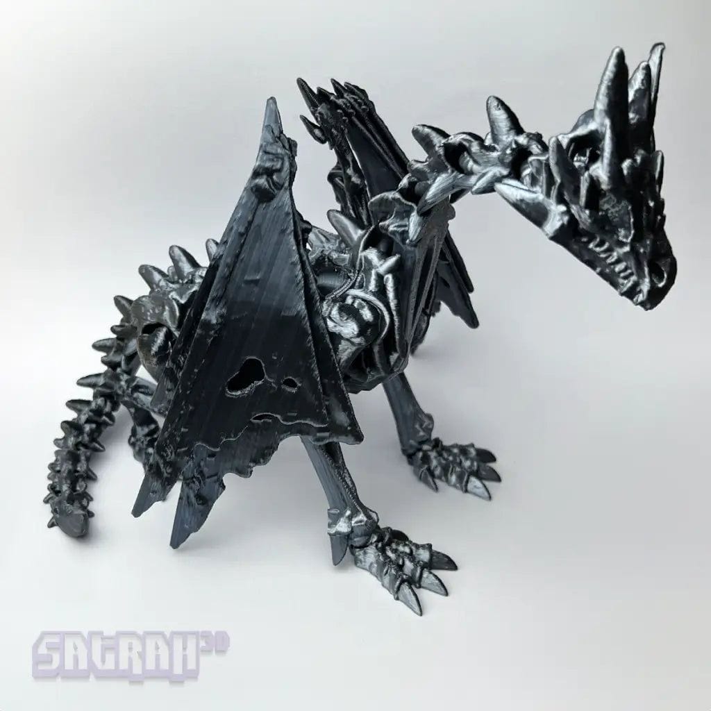 Wraithwing Dragon | Articulated Skeleton Dragon Fidget | Satrah 3D